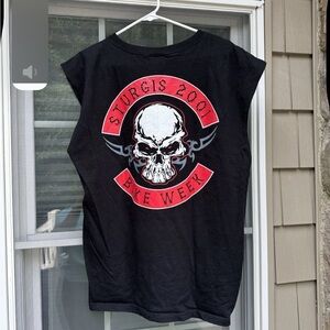 Vintage Sturgis Motorcycle Rally 2001 Sleeveless Muscle Shirt Adult M/L harley